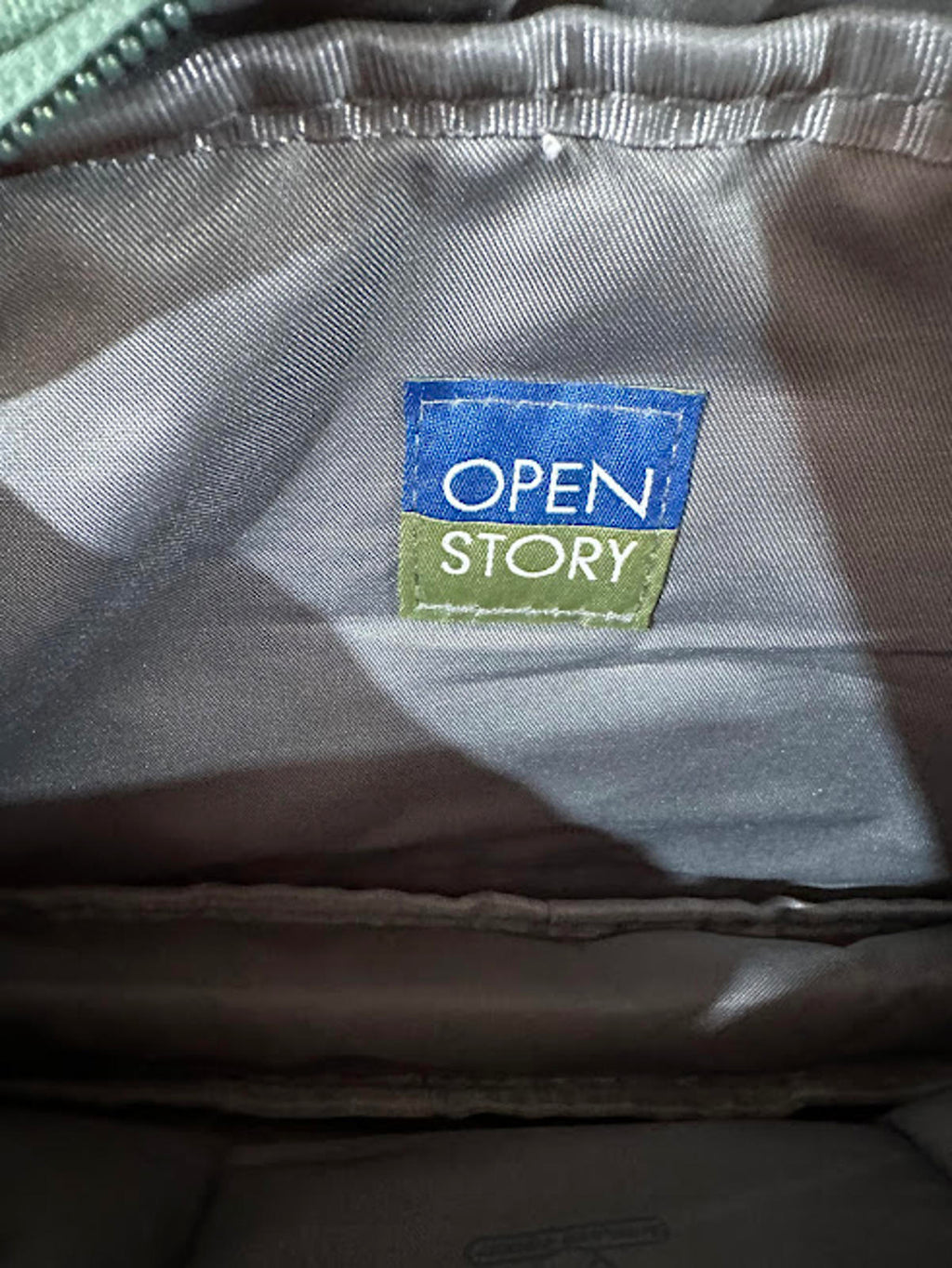 Open Story Green Crossbody Sling Bag 11x6
