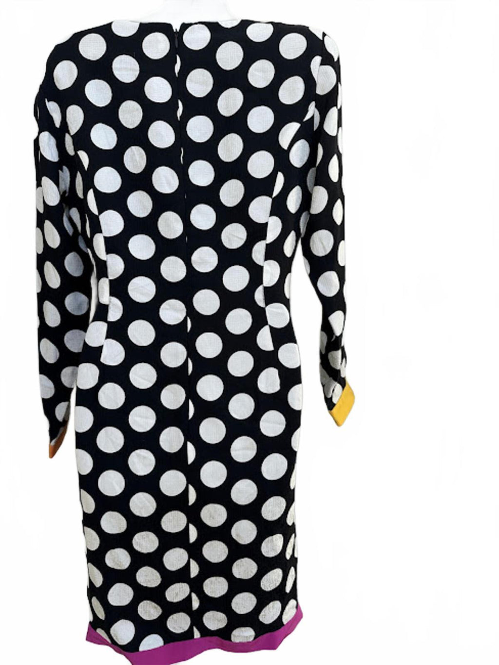 Vintage Silk Polka Dot Wrap Dress Size 8