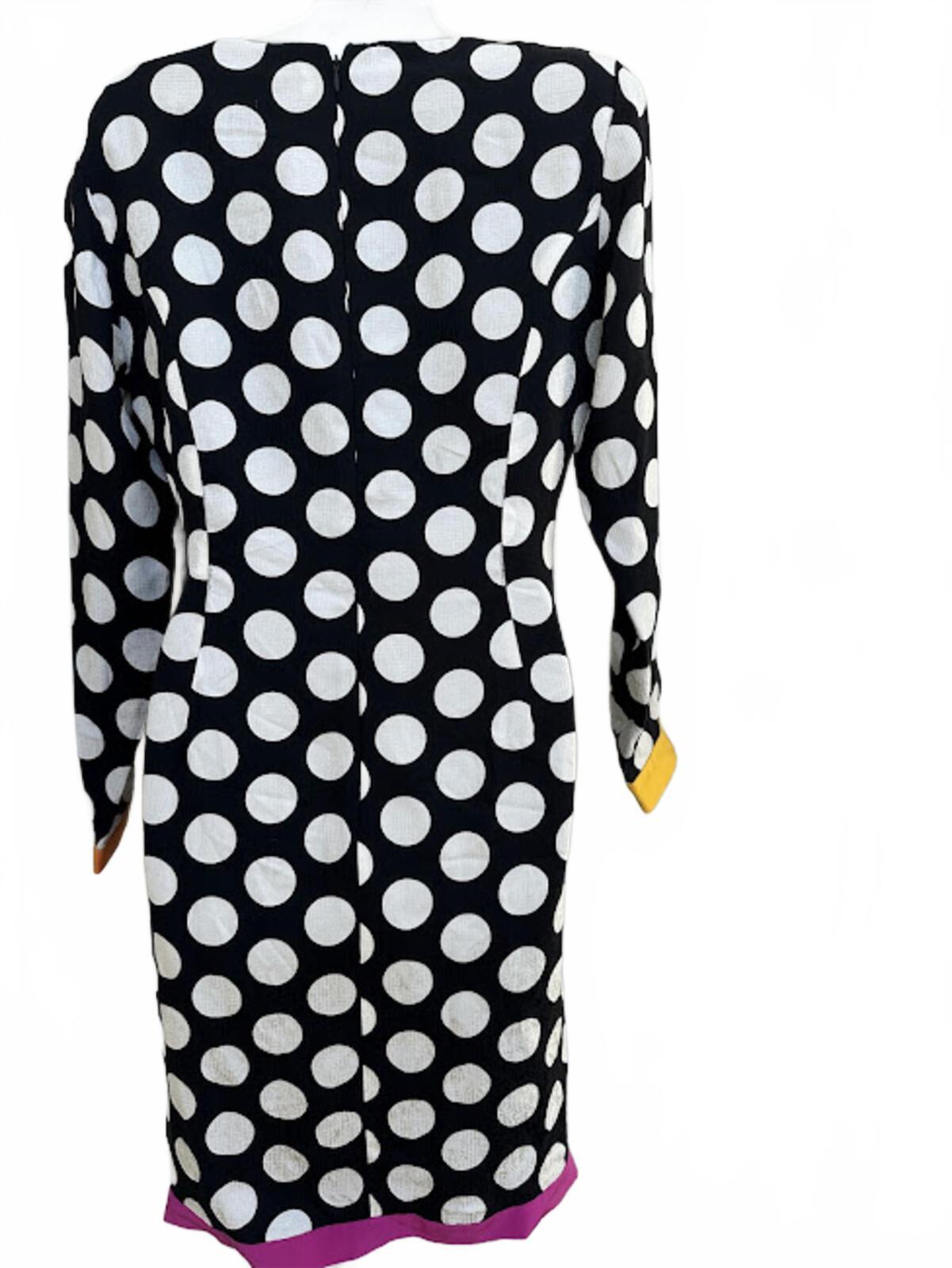 Vintage Silk Polka Dot Wrap Dress Size 8