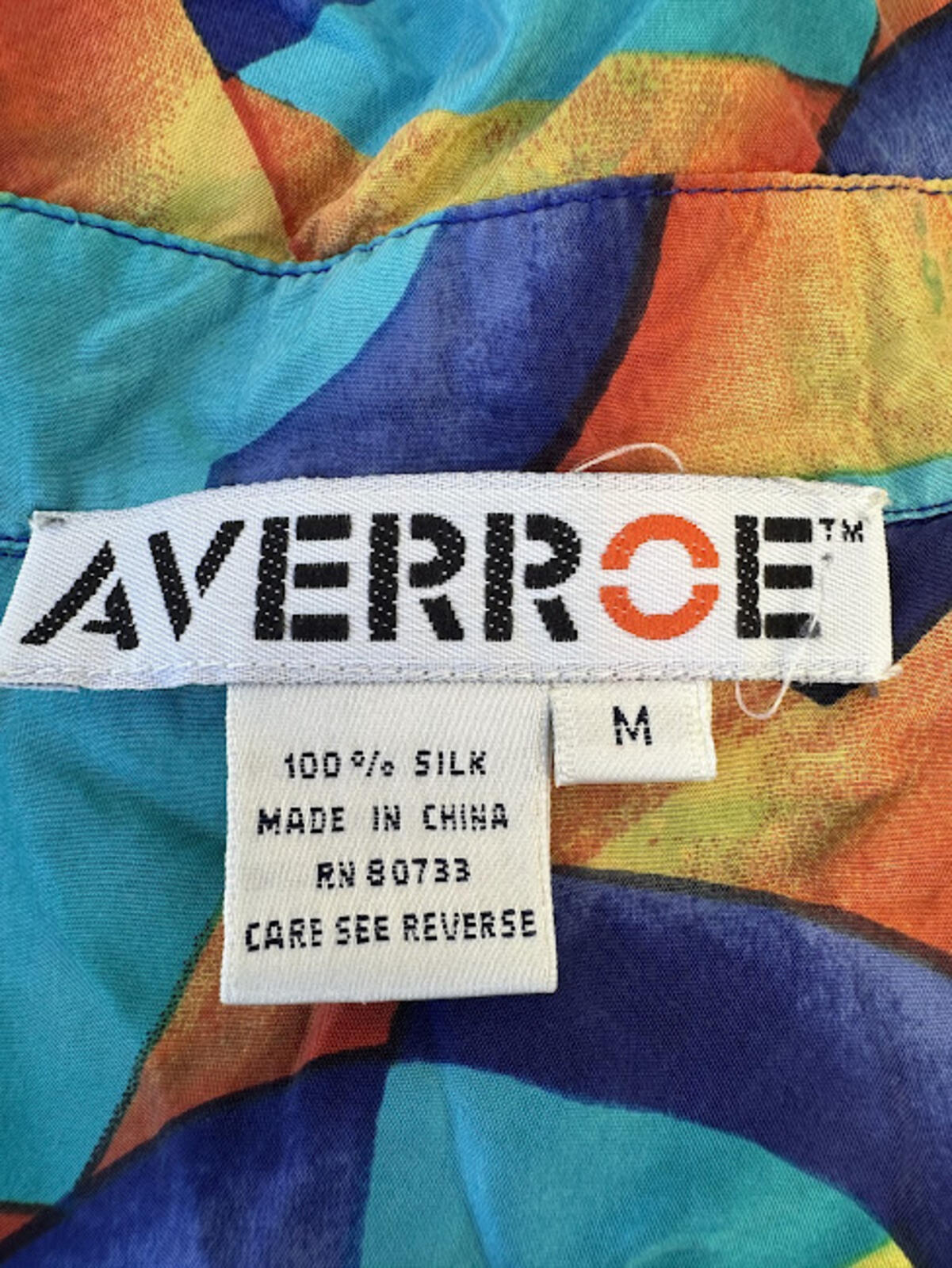 Vintage AVERRCE Silk Geometric Shirt