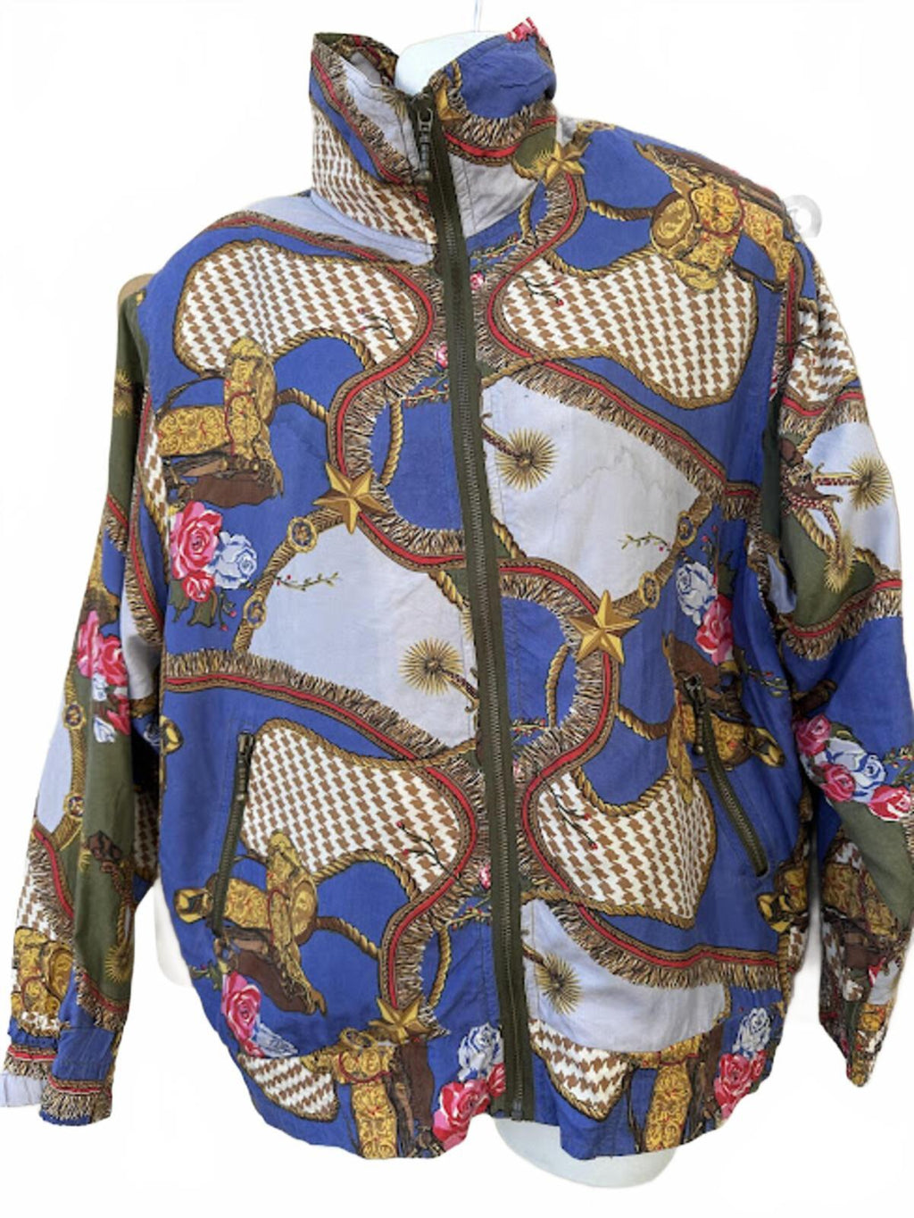 Vintage Copper Bay Silk Bomber Jacket S
