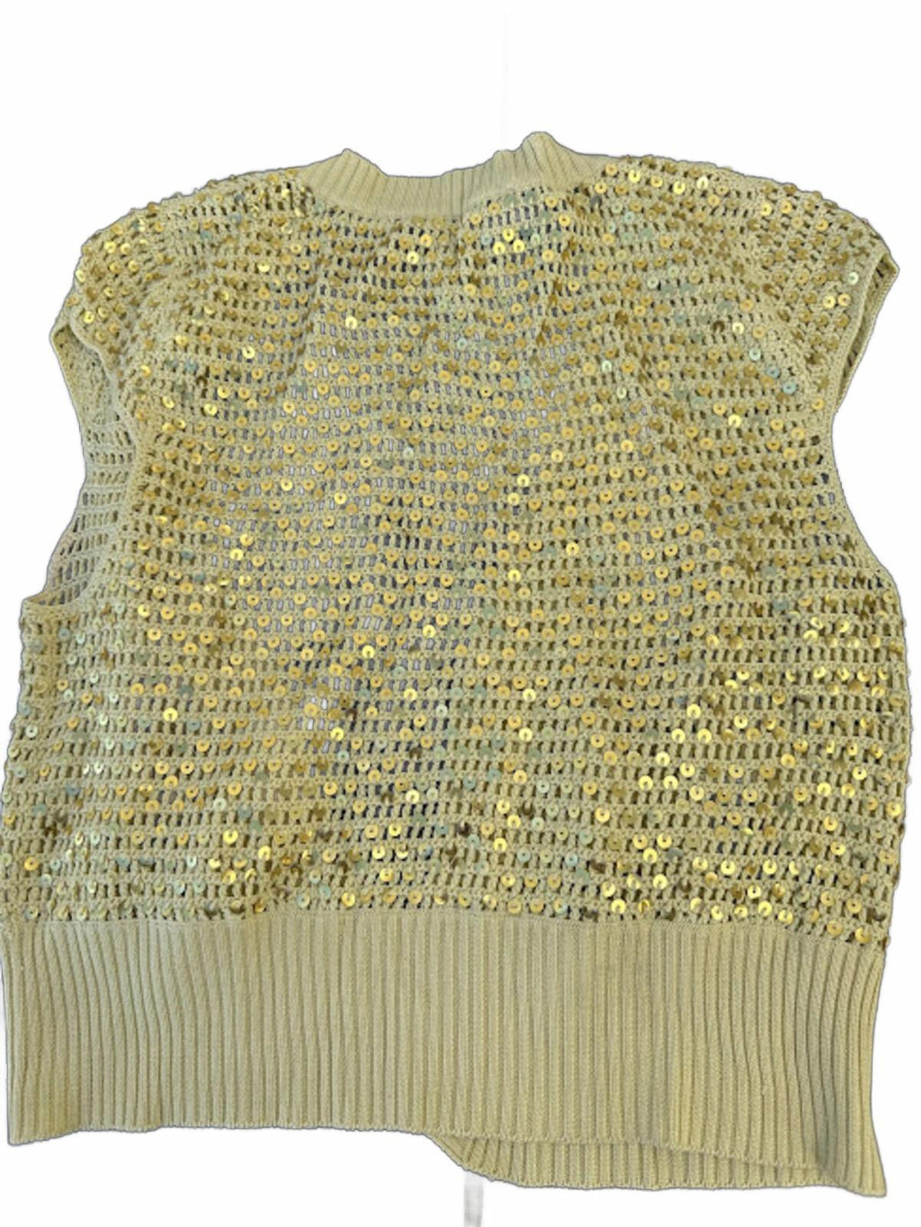 No Appt Necessary Silk Sequin Cropped Vest