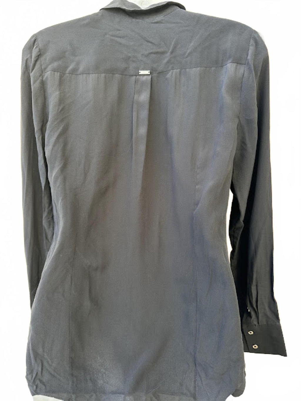 WHBM Silk Utility Blouse Black Size 4
