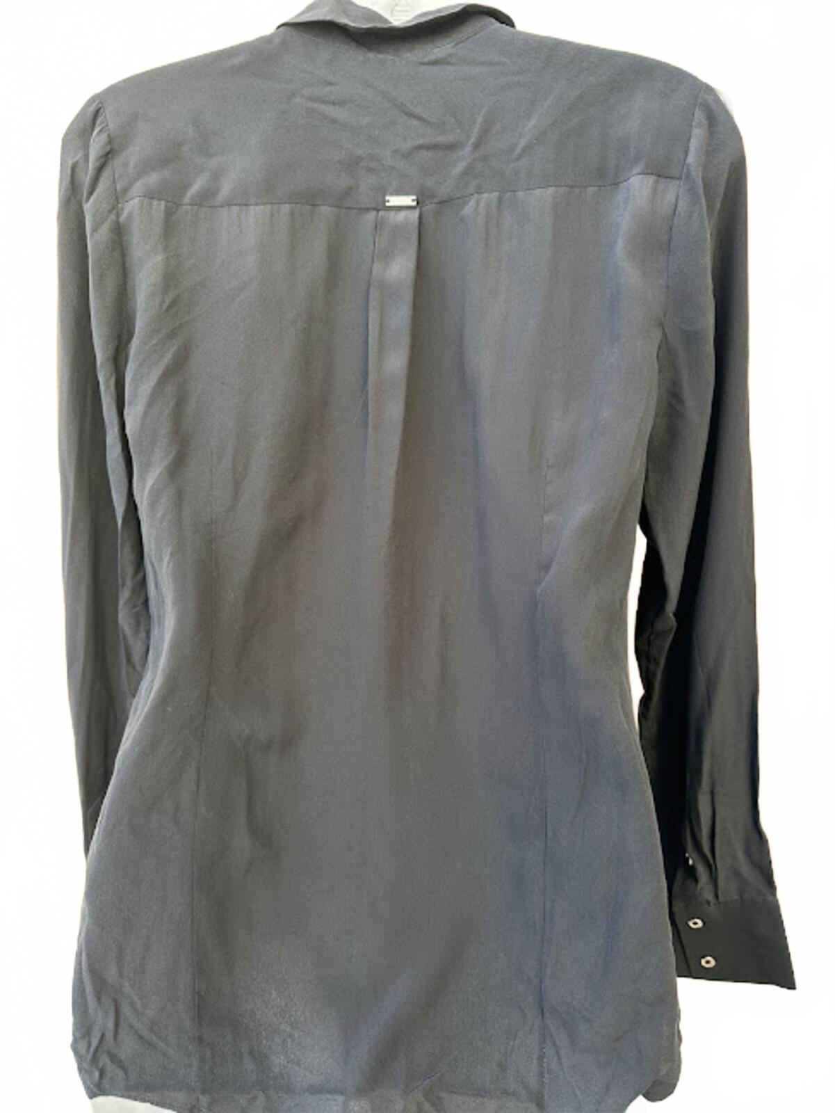 WHBM Silk Utility Blouse Black Size 4
