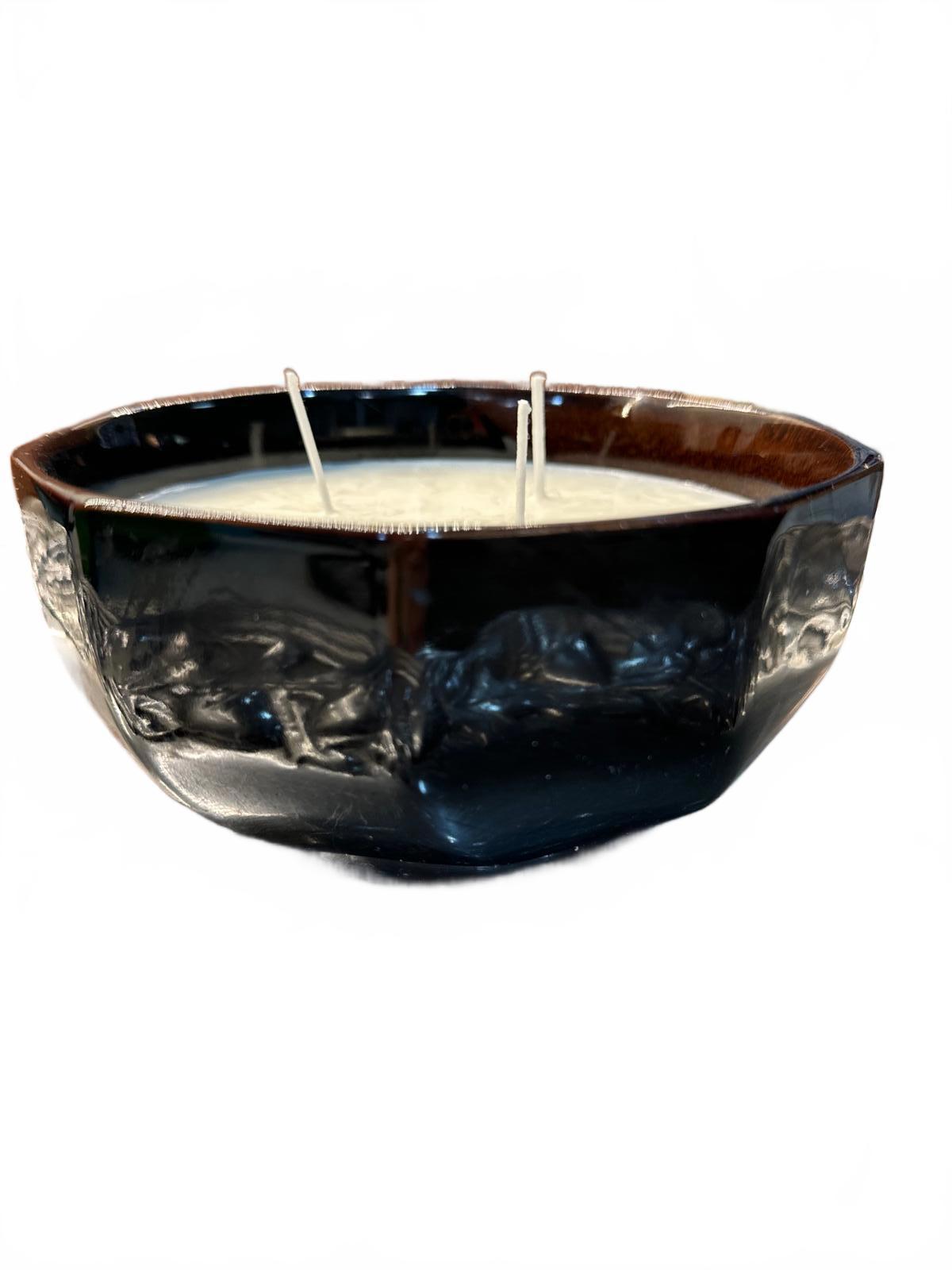 Cashmere Pumpkin 3 wick soy candle in 6" vintage bowl