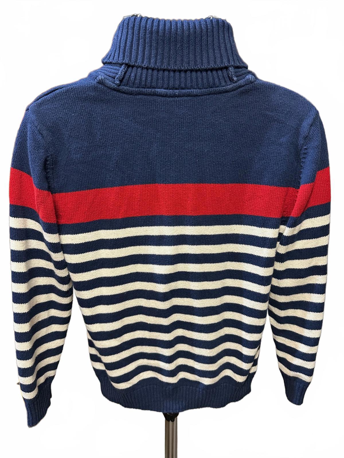 Crazy 8 Girls Striped Shawl Collar Sweater L (10–12)