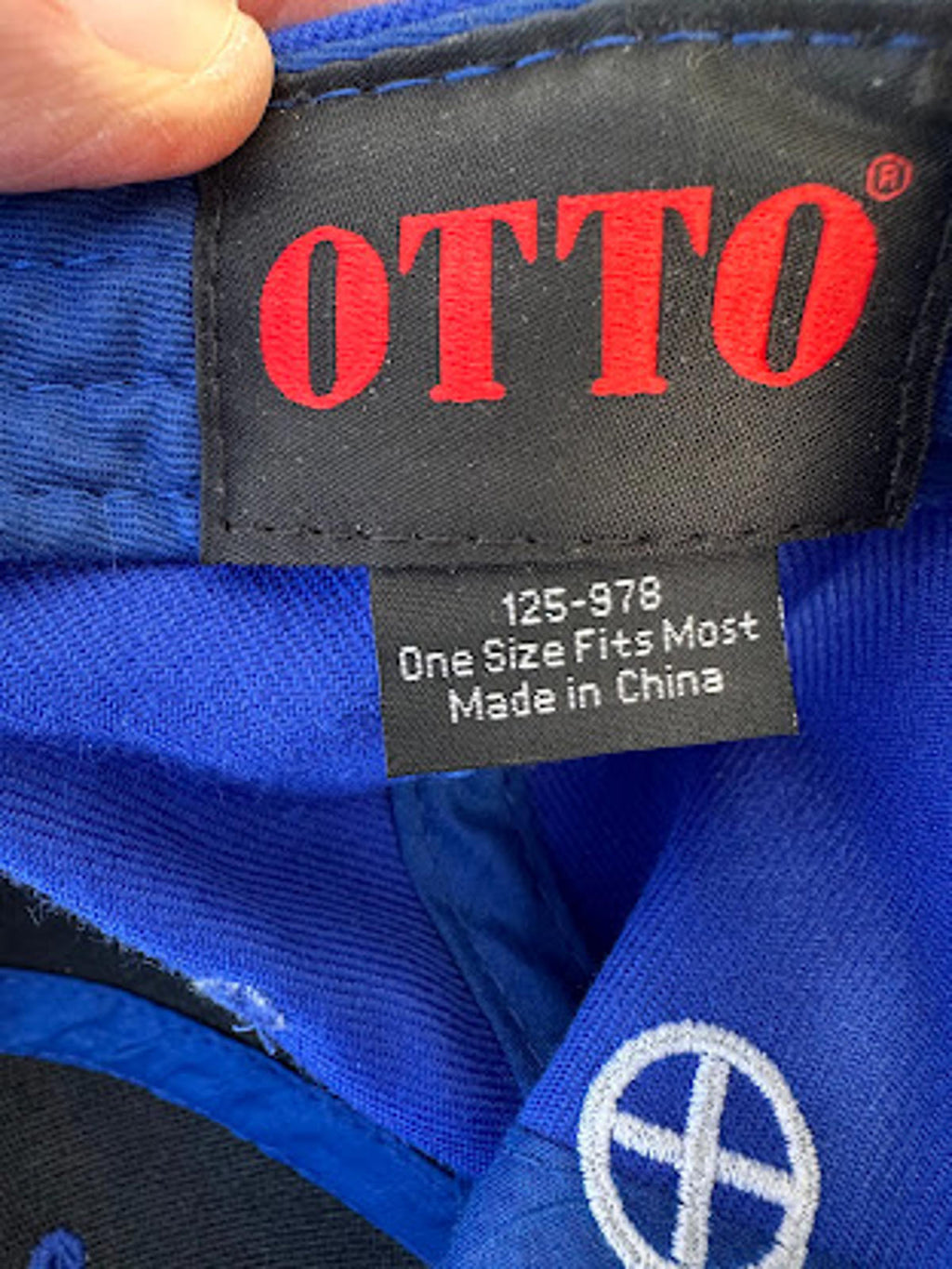 Otto Blue Snapback Hat Minimal Logo