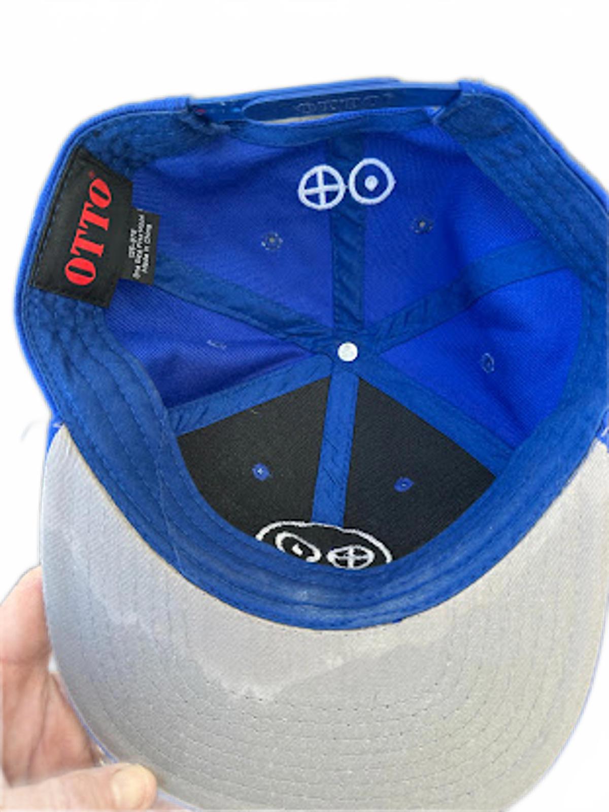 Otto Blue Snapback Hat Minimal Logo