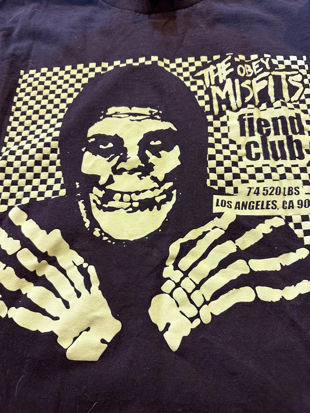 Obey × Misfits Fiend Club Long Sleeve Graphic Tee Black M