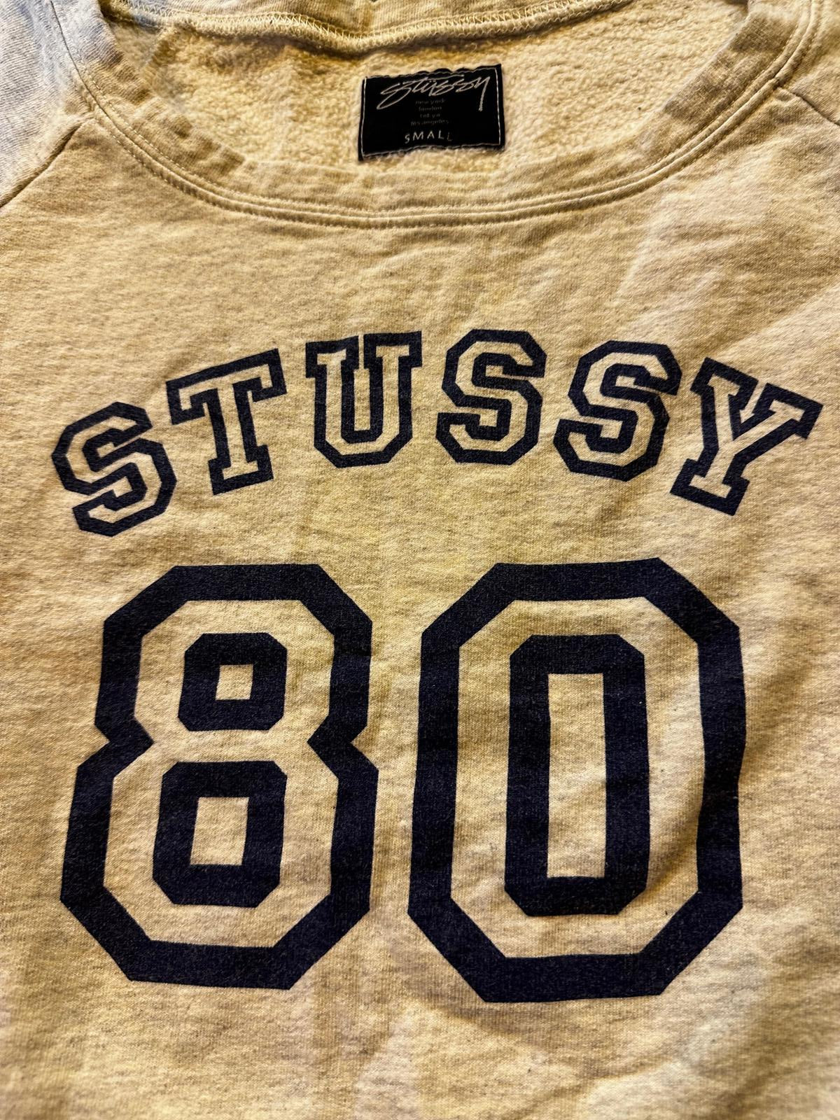 Stussy 80 Cropped Crewneck Sweatshirt Women’s Small Gray