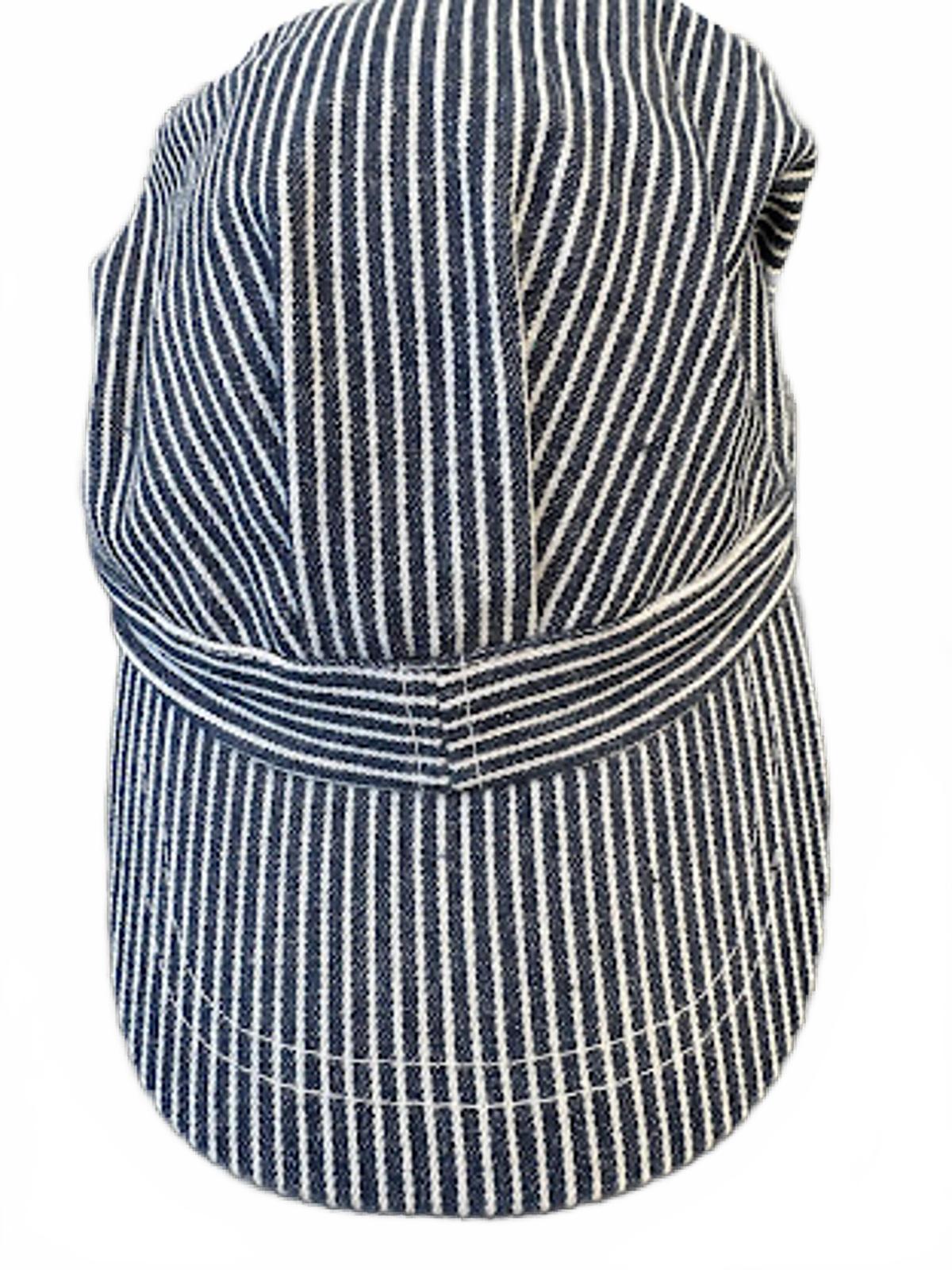 Striped Engineer Cap Railroad Style Hat