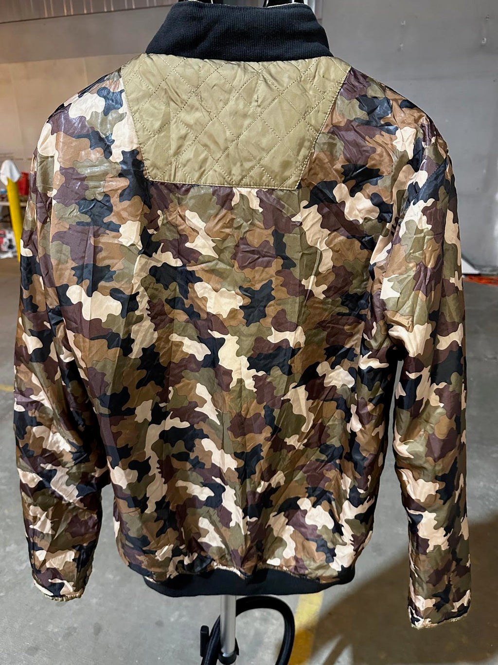 Reversible Camo Quilted Bomber Jacket by Outfitters