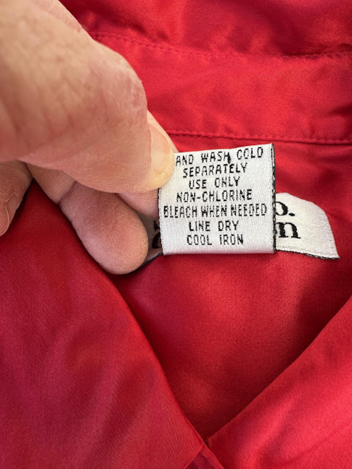 Style & Co Silk Button Blouse Red Sz 10