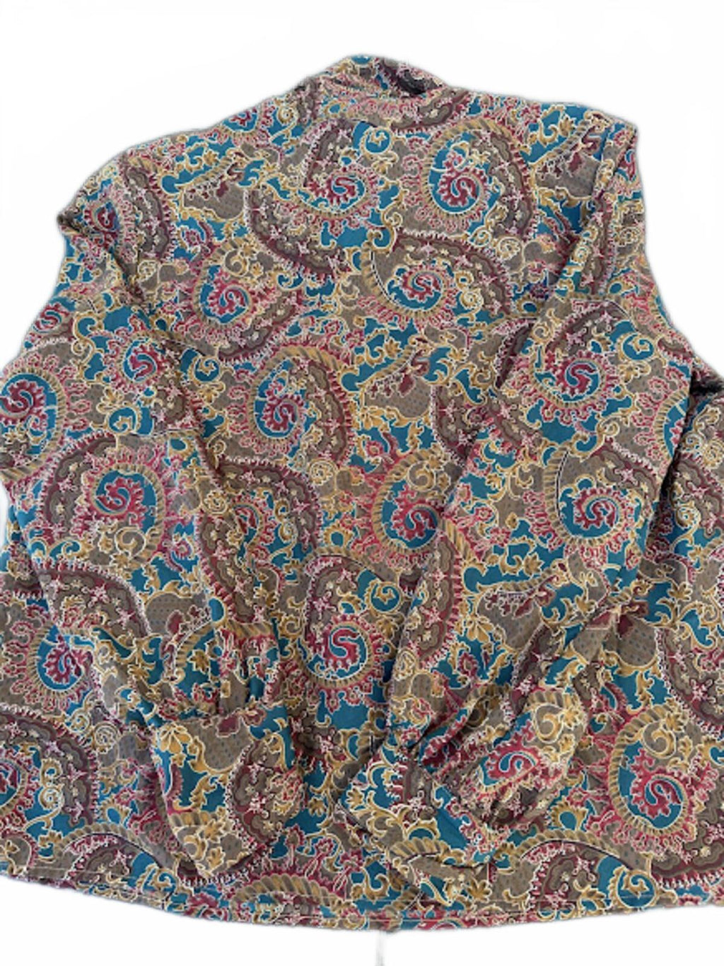 Vintage Écrin Sauvage Silk Paisley Blouse USA Sz 12