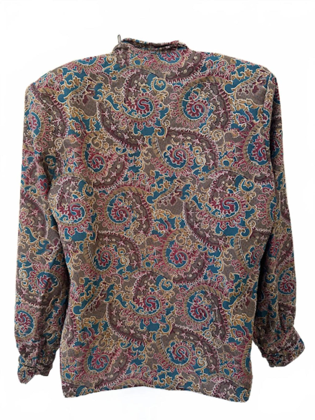 Vintage Écrin Sauvage Silk Paisley Blouse USA Sz 12