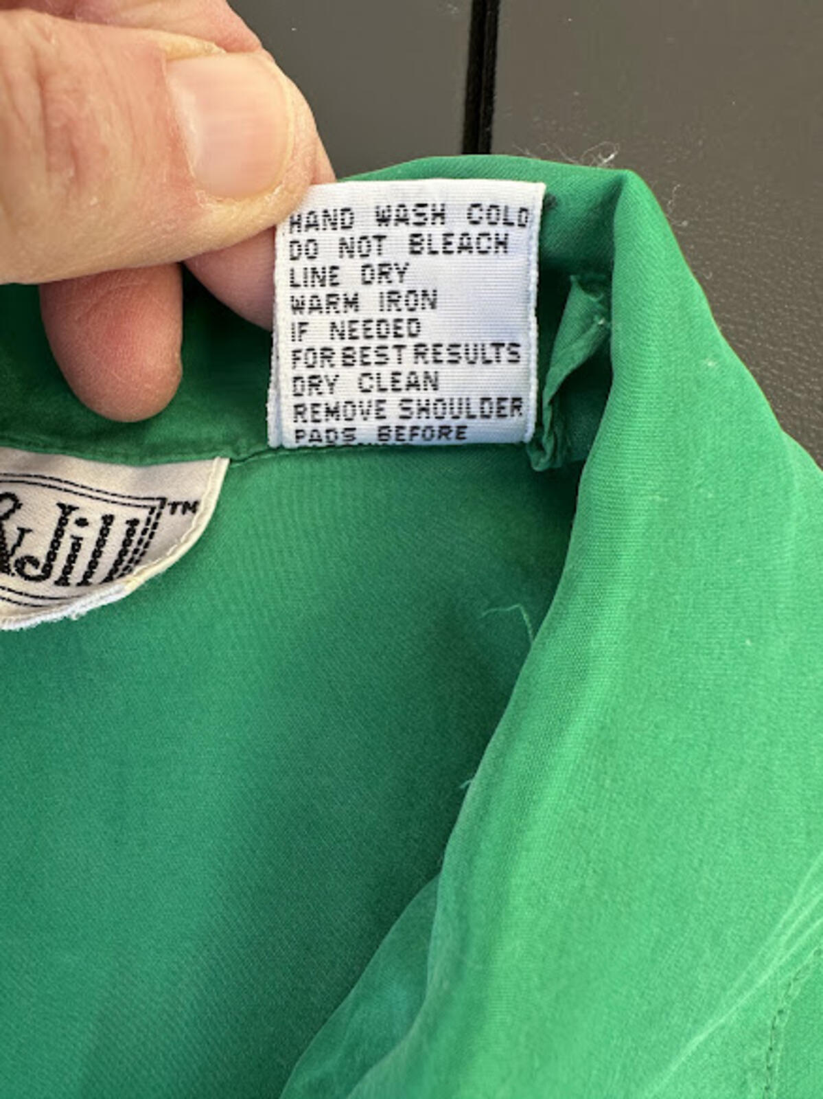 Christie & Jill Silk Button Shirt Green S