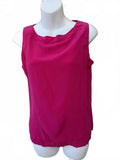 Michelle Stuart Silk Sleeveless Blouse Hot Pink M