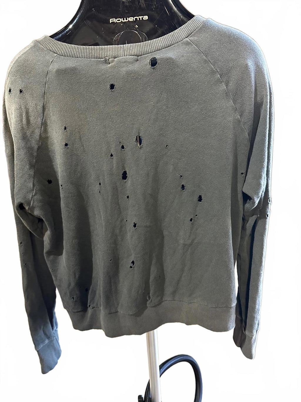 LNA Distressed Crewneck Sweatshirt Gray M USA Made