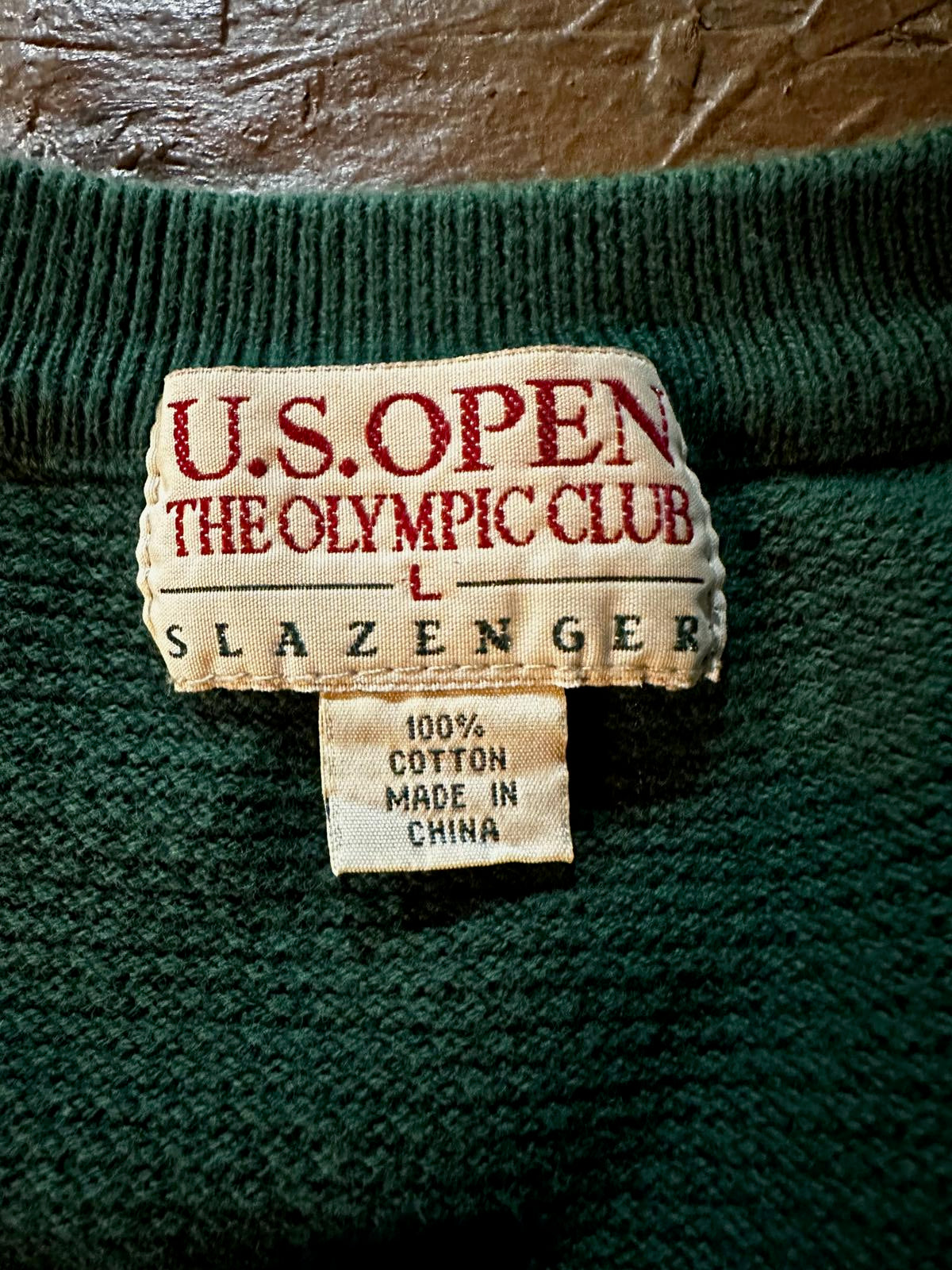Vintage “U.S. OPEN The Olympic Club” Green Knit Vest L