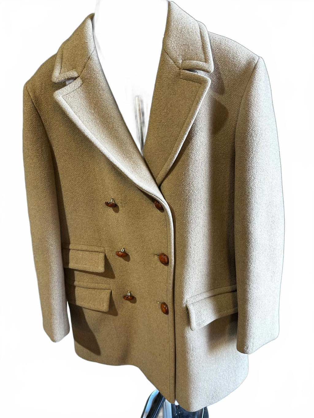 Vintage Saks England Camel Hair Coat 36
