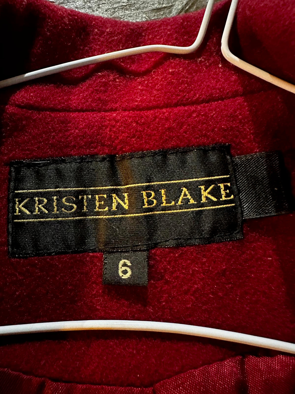 Kristen Blake Red Wool Peacoat Women’s Size 6