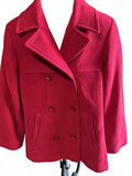 Kristen Blake Red Wool Peacoat Women’s Size 6