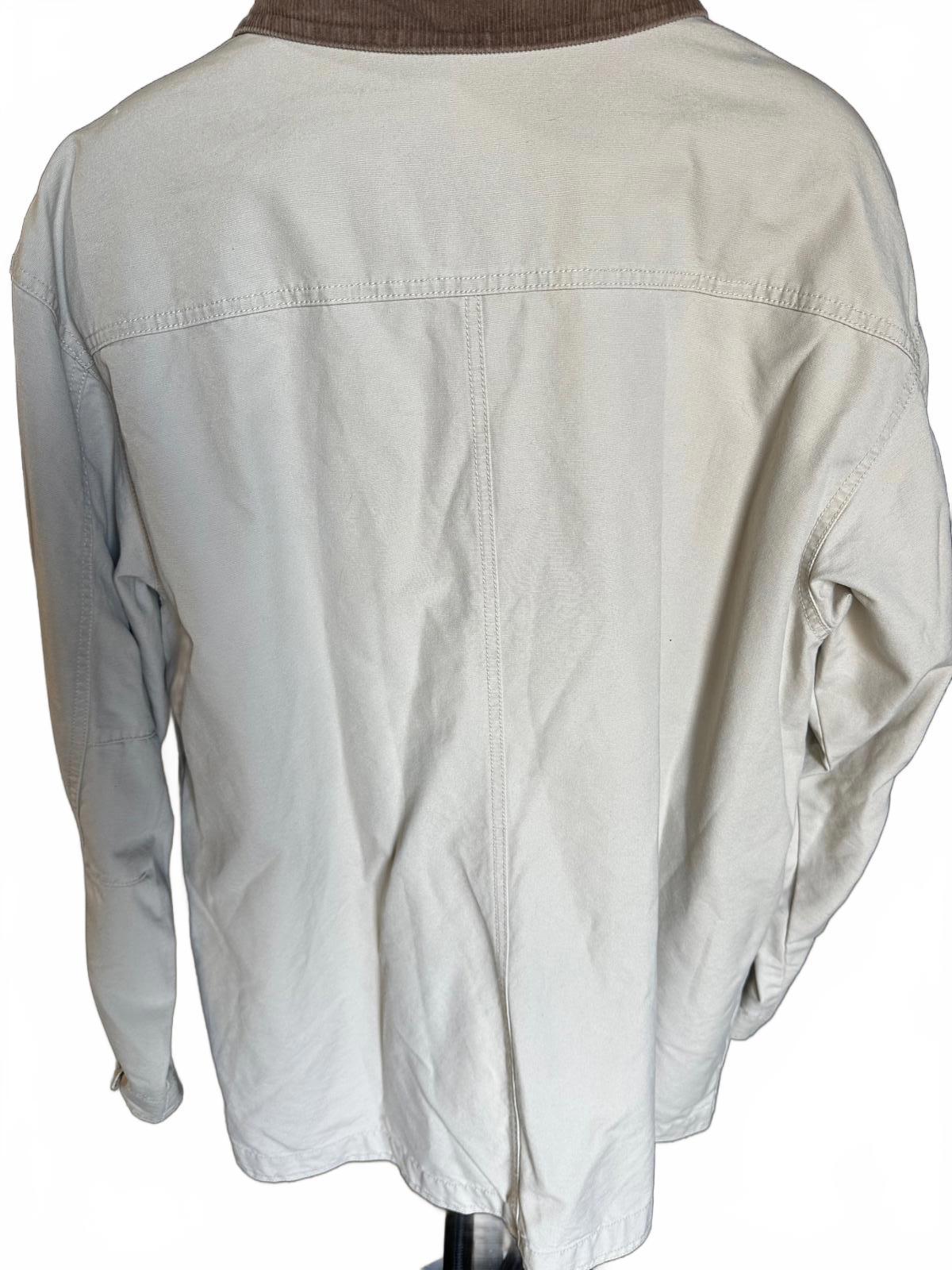 L.L.Bean Men’s Canvas Chore Coat Size L Reg Beige/Khaki