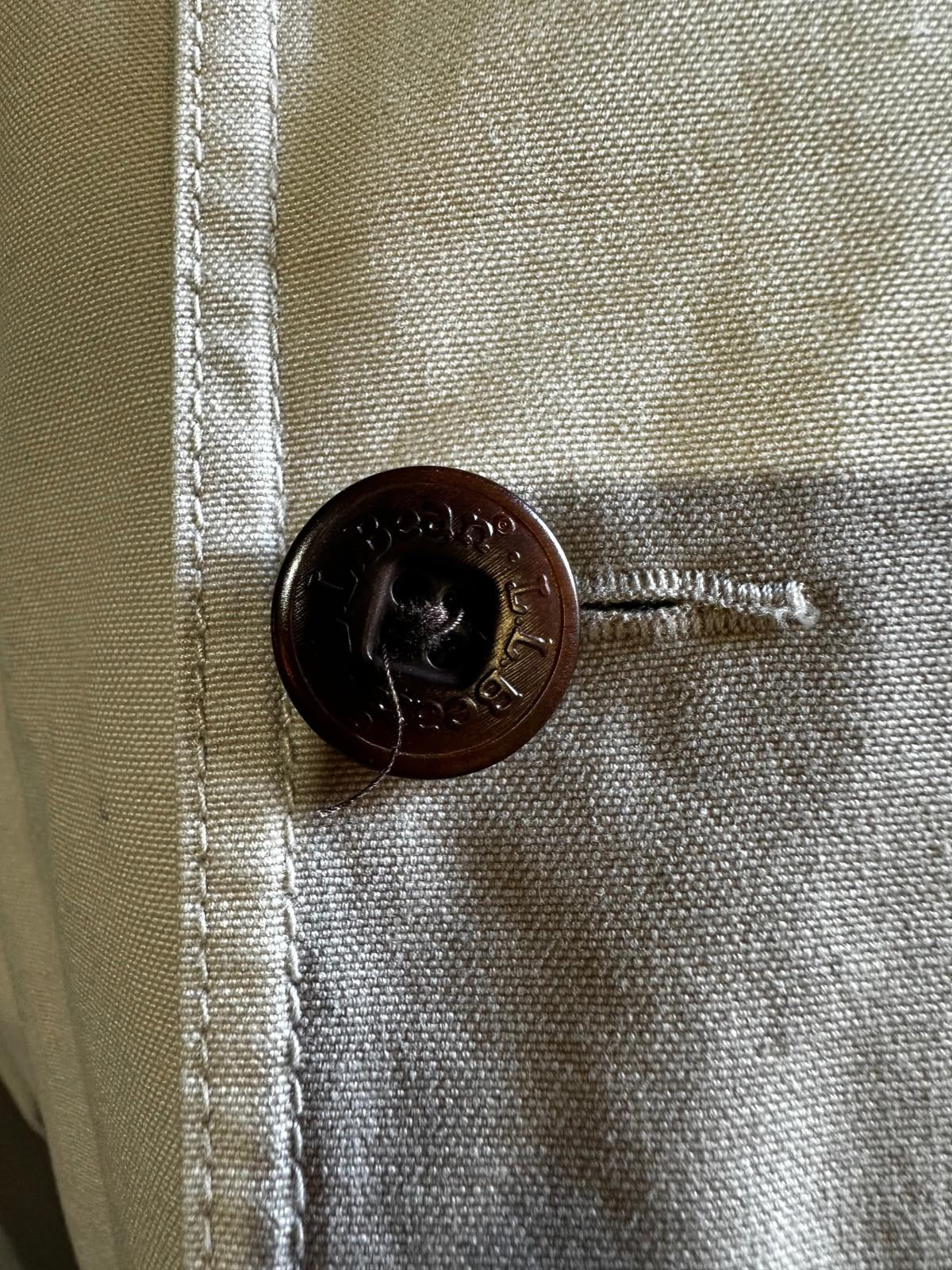 L.L.Bean Men’s Canvas Chore Coat Size L Reg Beige/Khaki