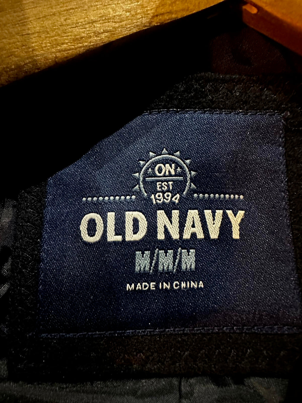 Old Navy Heritage Peacoat Ink Blue Wool Blend M