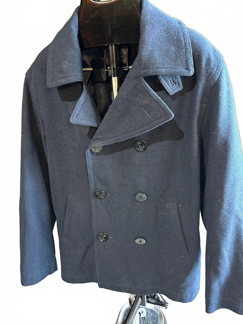 Old Navy Heritage Peacoat Ink Blue Wool Blend M