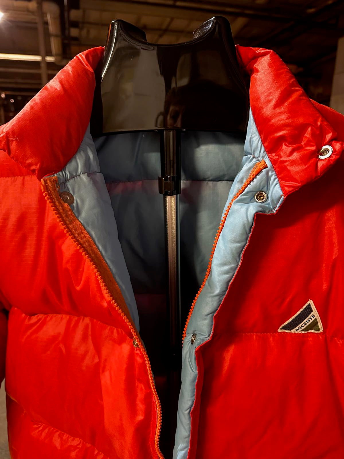 Vintage ASCENTE Orange Down Puffer Jacket M