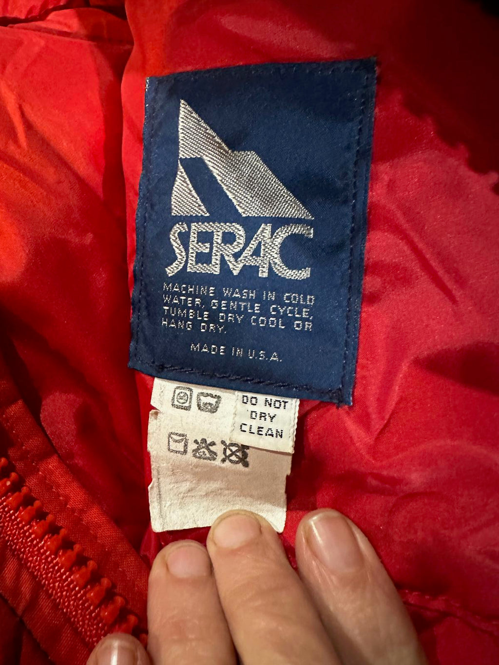 Vintage Serac USA Ski Jacket Red Navy Size 42