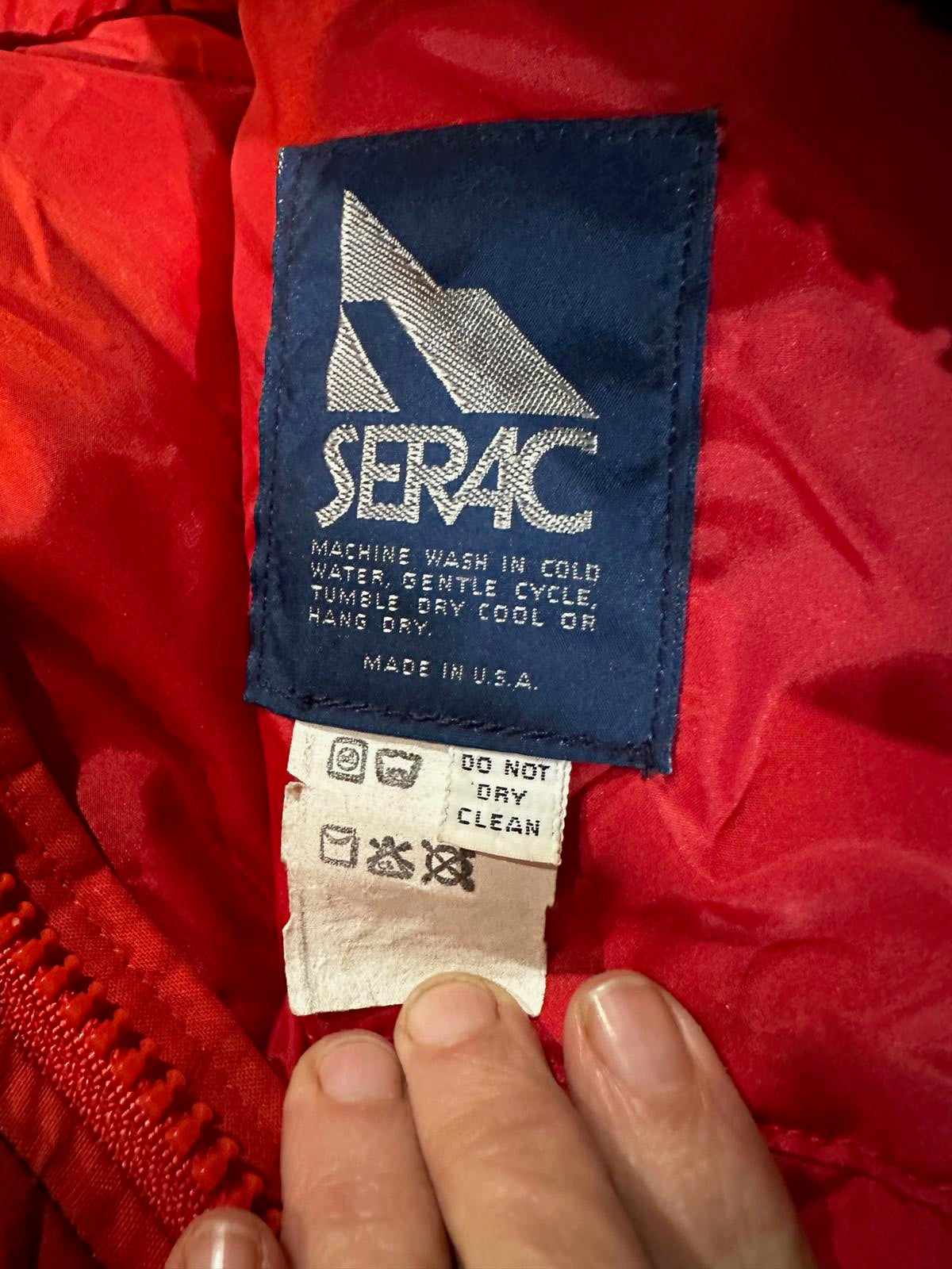 Vintage Serac USA Ski Jacket Red Navy Size 42