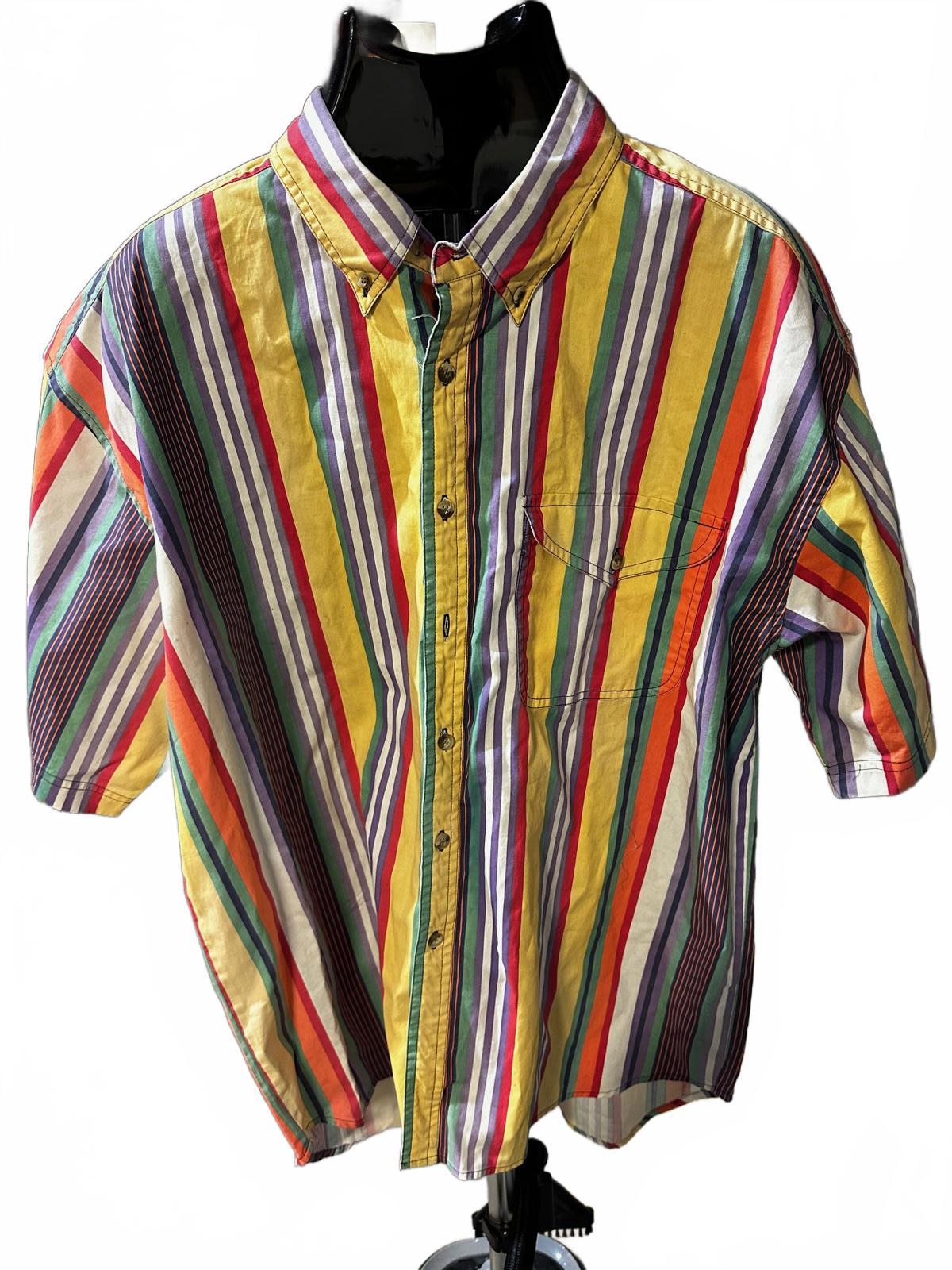 Vintage Britannia Bold Stripe Cotton Shirt XL NWT
