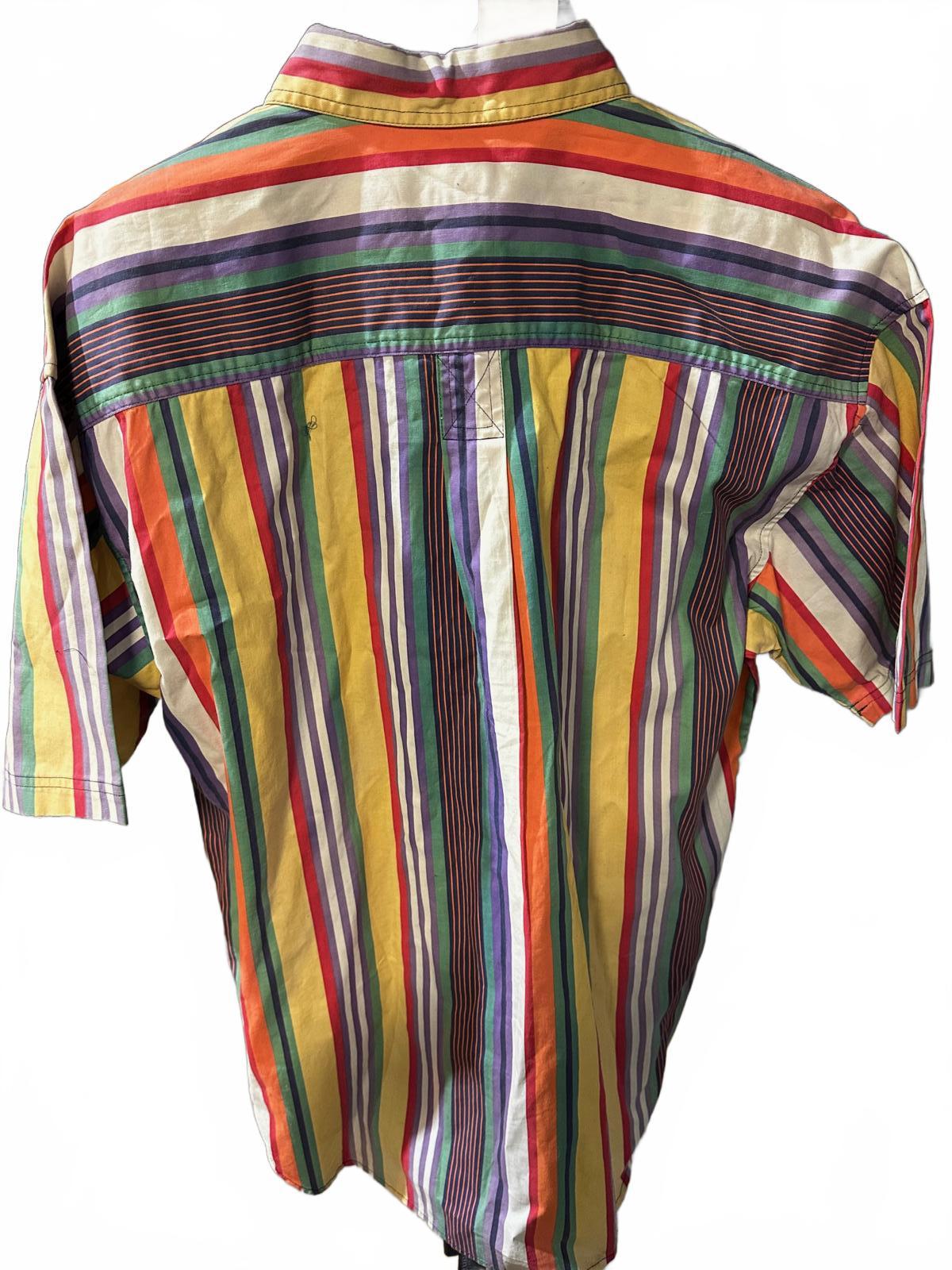Vintage Britannia Bold Stripe Cotton Shirt XL NWT