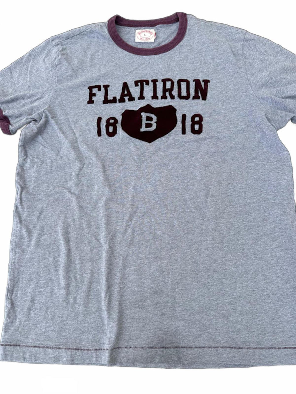Brooks Brothers Flatiron 1818 Tee Gray Large