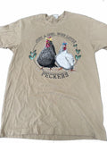 Funny Chicken “Peckers” Graphic Tee M