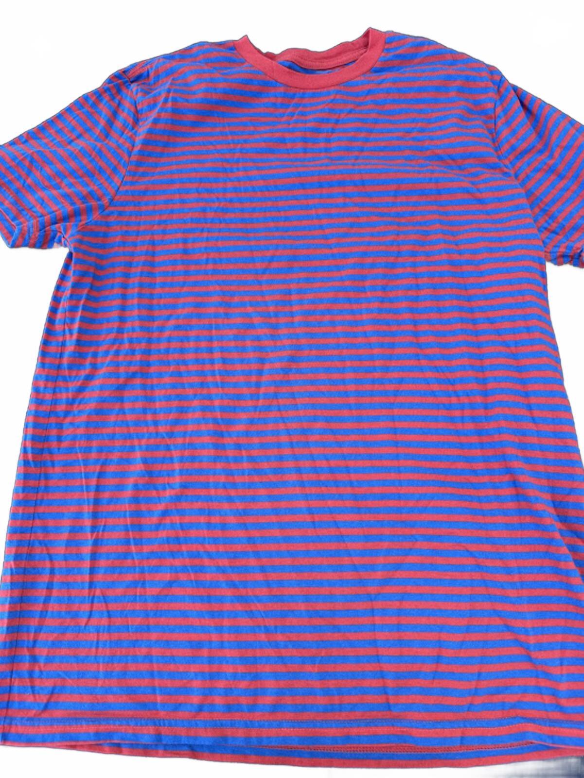 Mossimo Striped Tee Red Blue Athletic Fit L