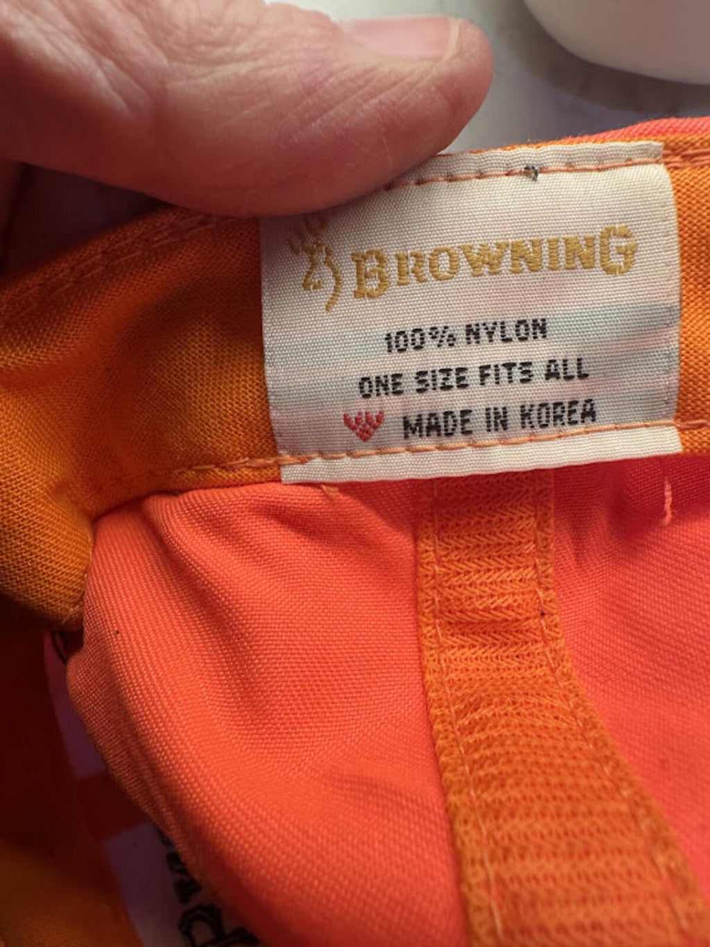 Vintage Browning Blaze Orange Hat Made in Korea