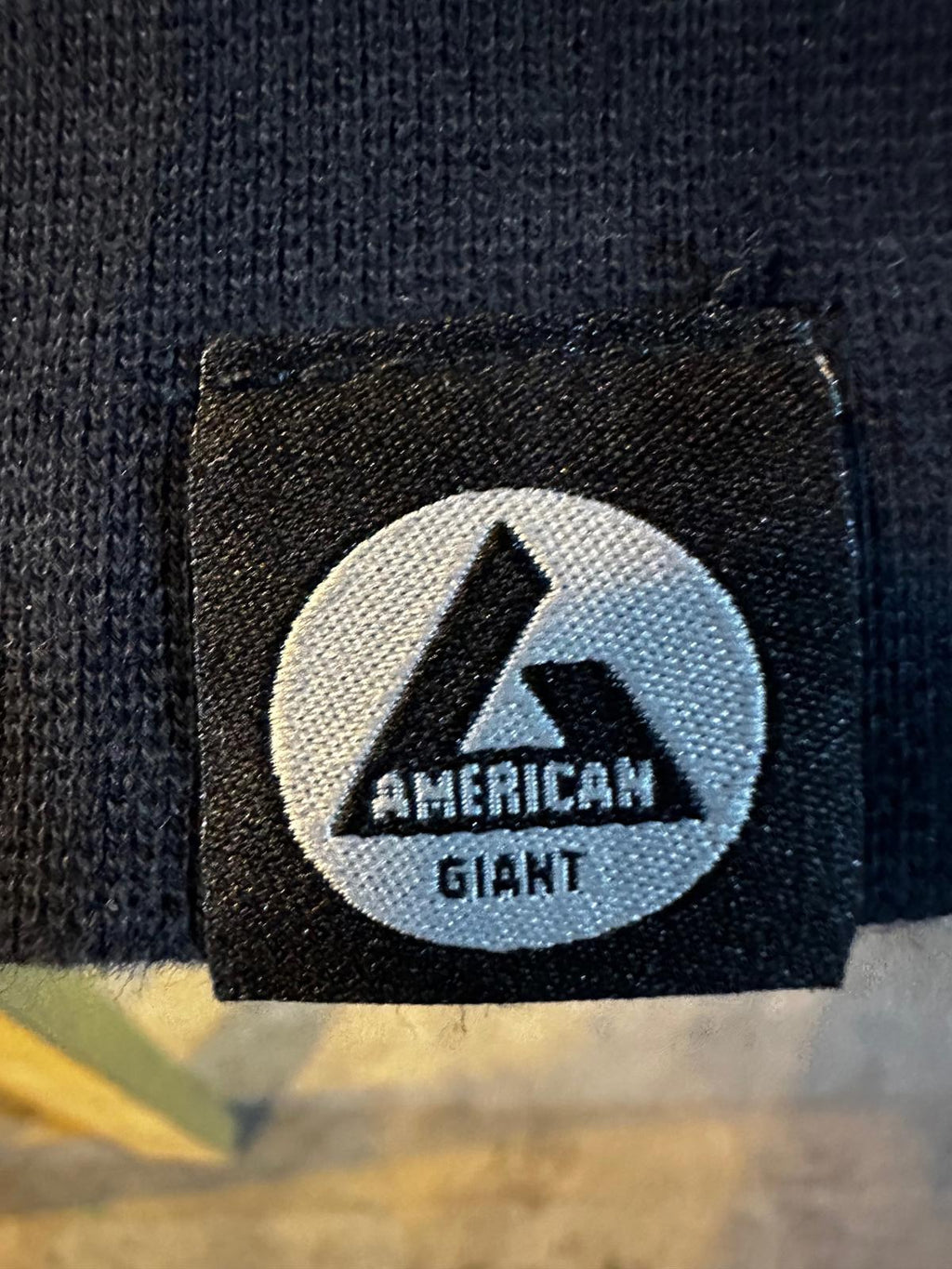 American Giant Black Snap Bomber Jacket L USA Made