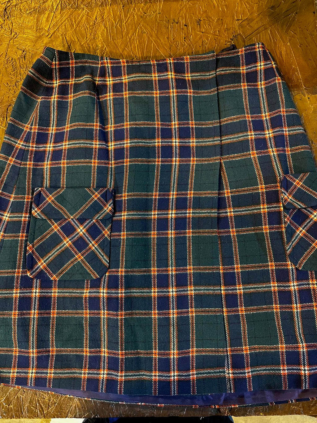 Vintage Pendleton Wool Plaid Skirt USA 30" waist