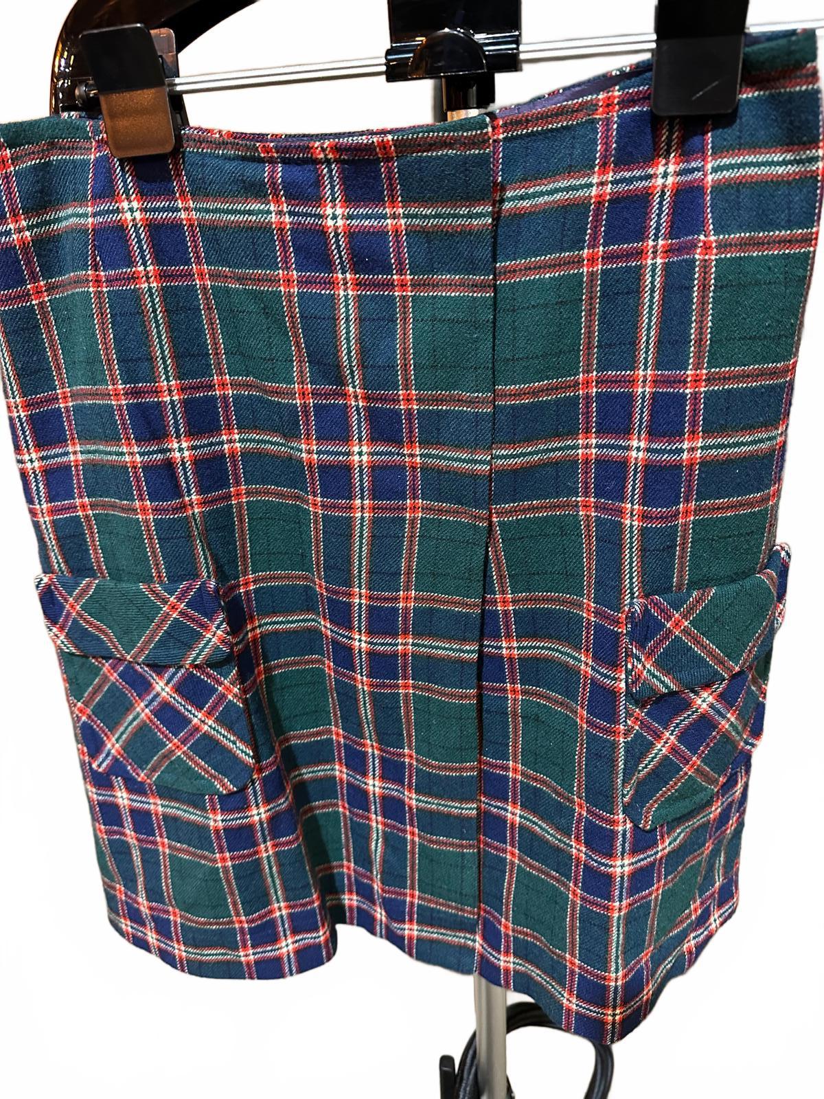 Vintage Pendleton Wool Plaid Skirt USA 30" waist
