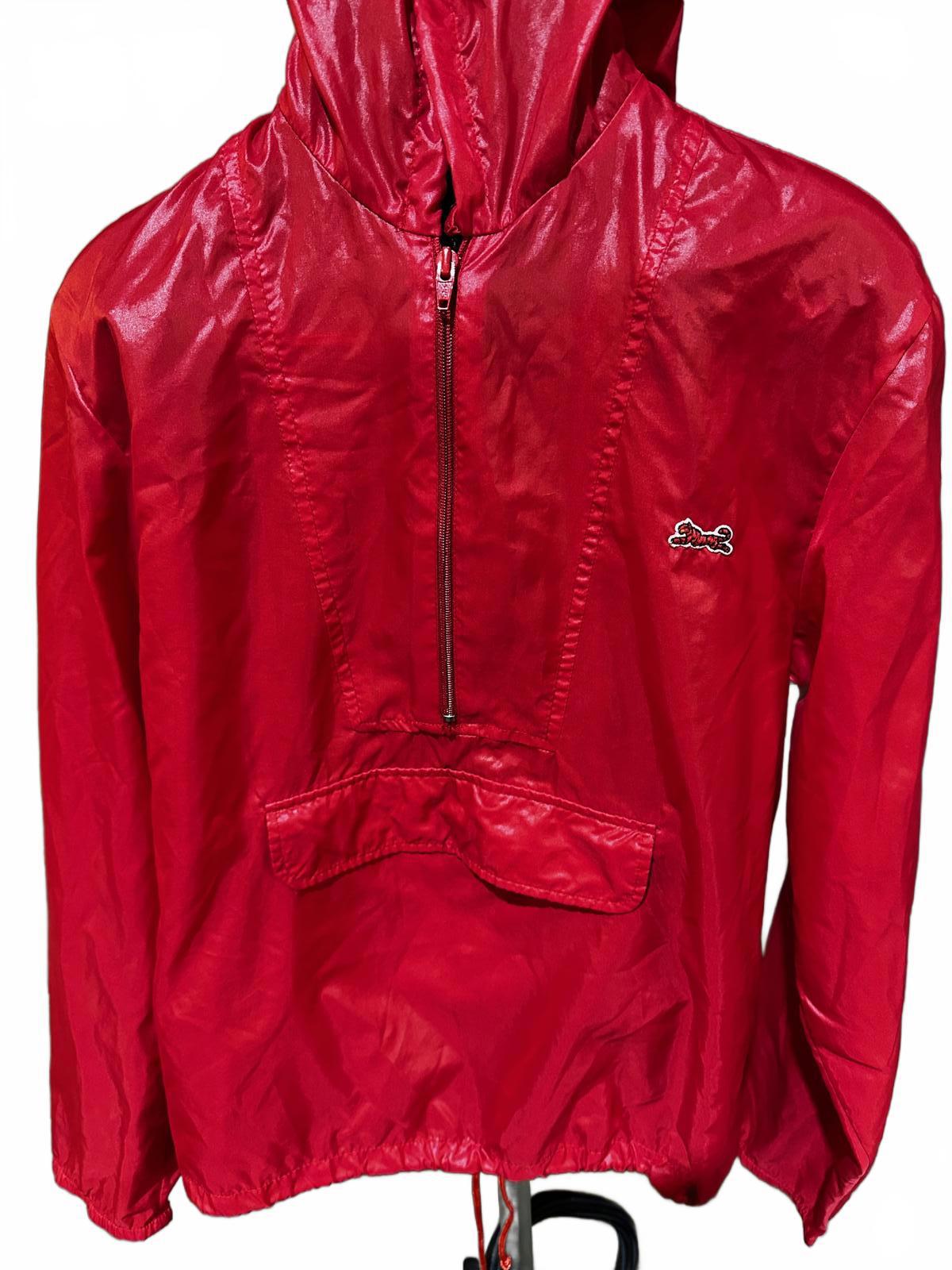Vintage Le Tigre Red Nylon Pullover Windbreaker S