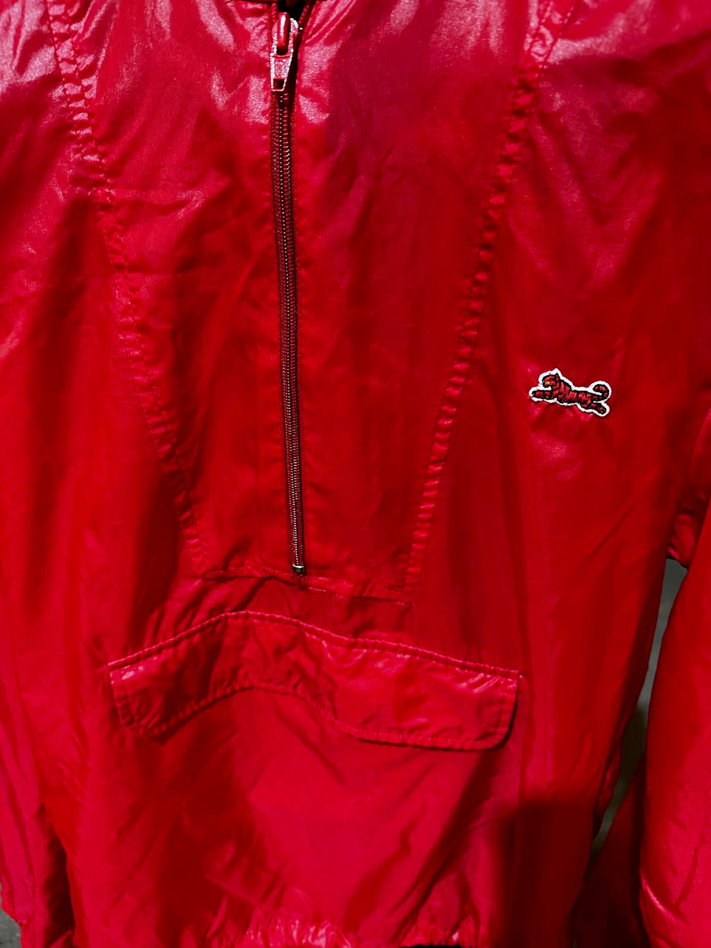 Vintage Le Tigre Red Nylon Pullover Windbreaker S