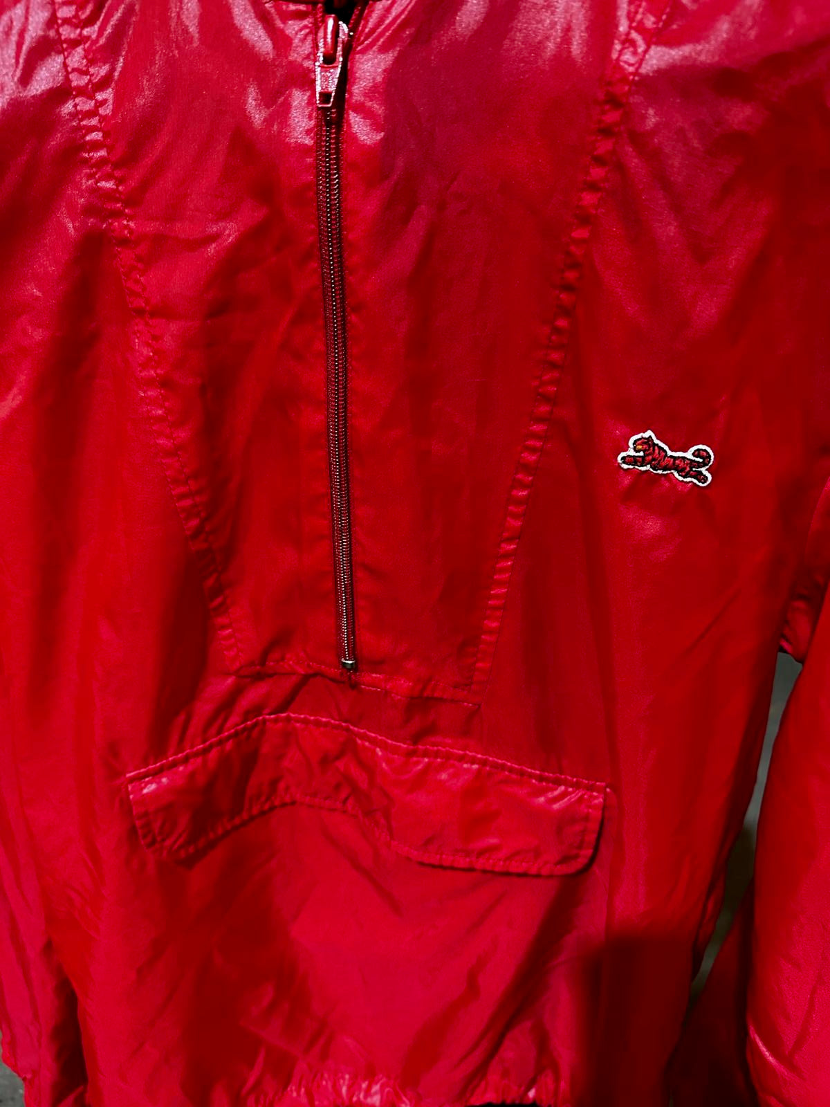 Vintage Le Tigre Red Nylon Pullover Windbreaker S