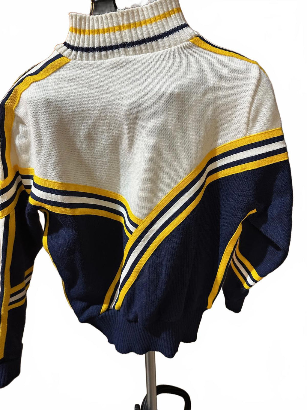 Vintage Trojans Cheer Sweater Navy Gold White 80s