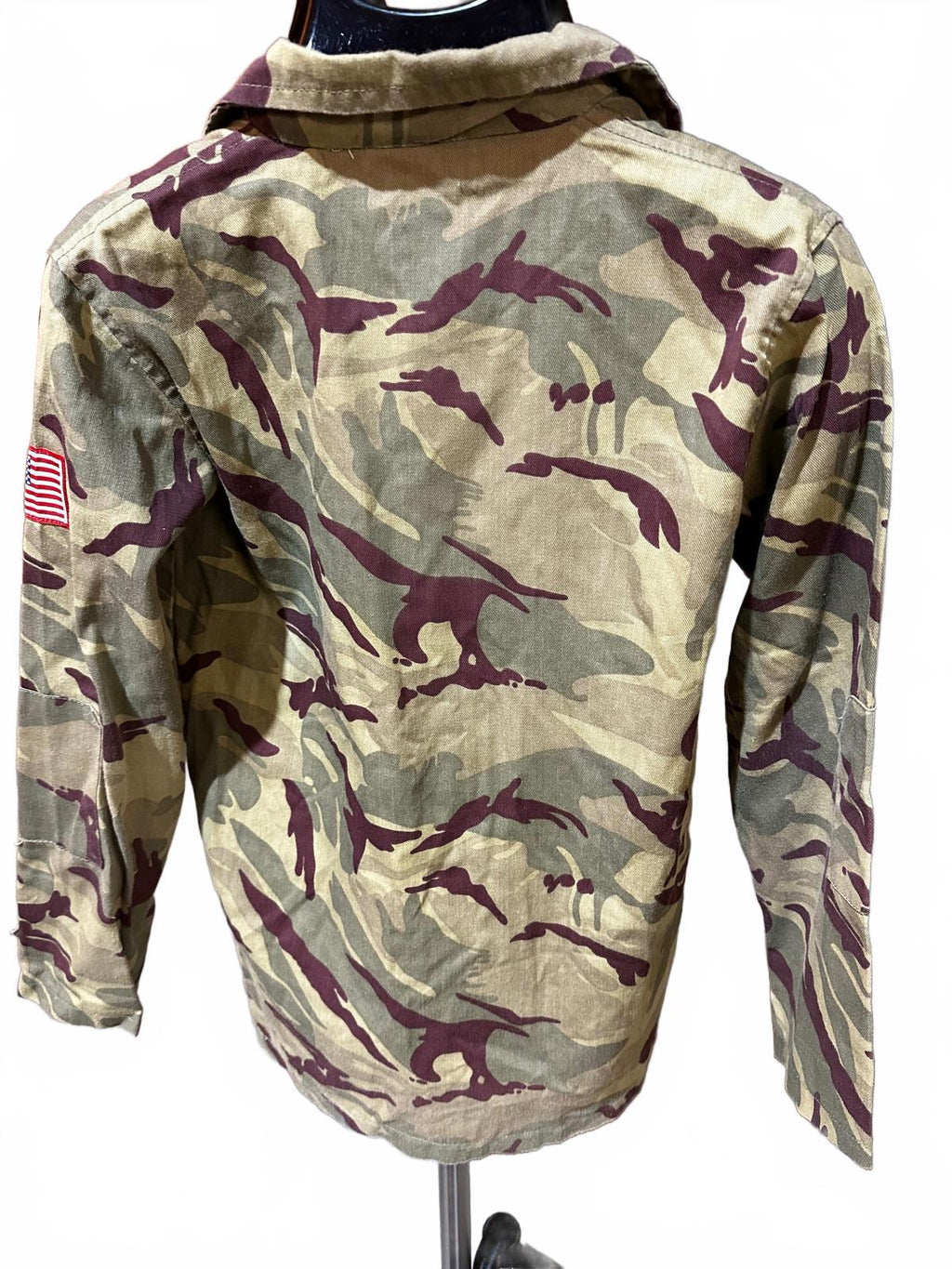 Youth Camo Field Jacket w/ US Flag Patches L 12–14