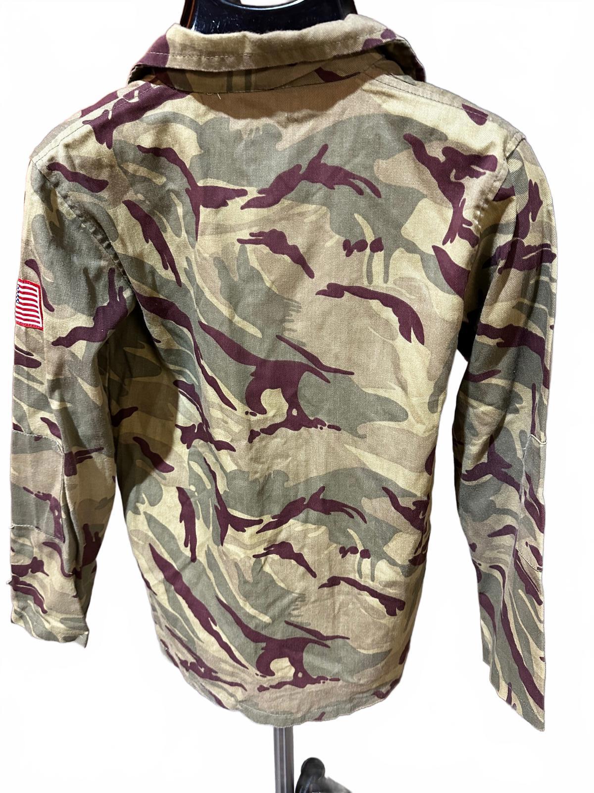 Youth Camo Field Jacket w/ US Flag Patches L 12–14