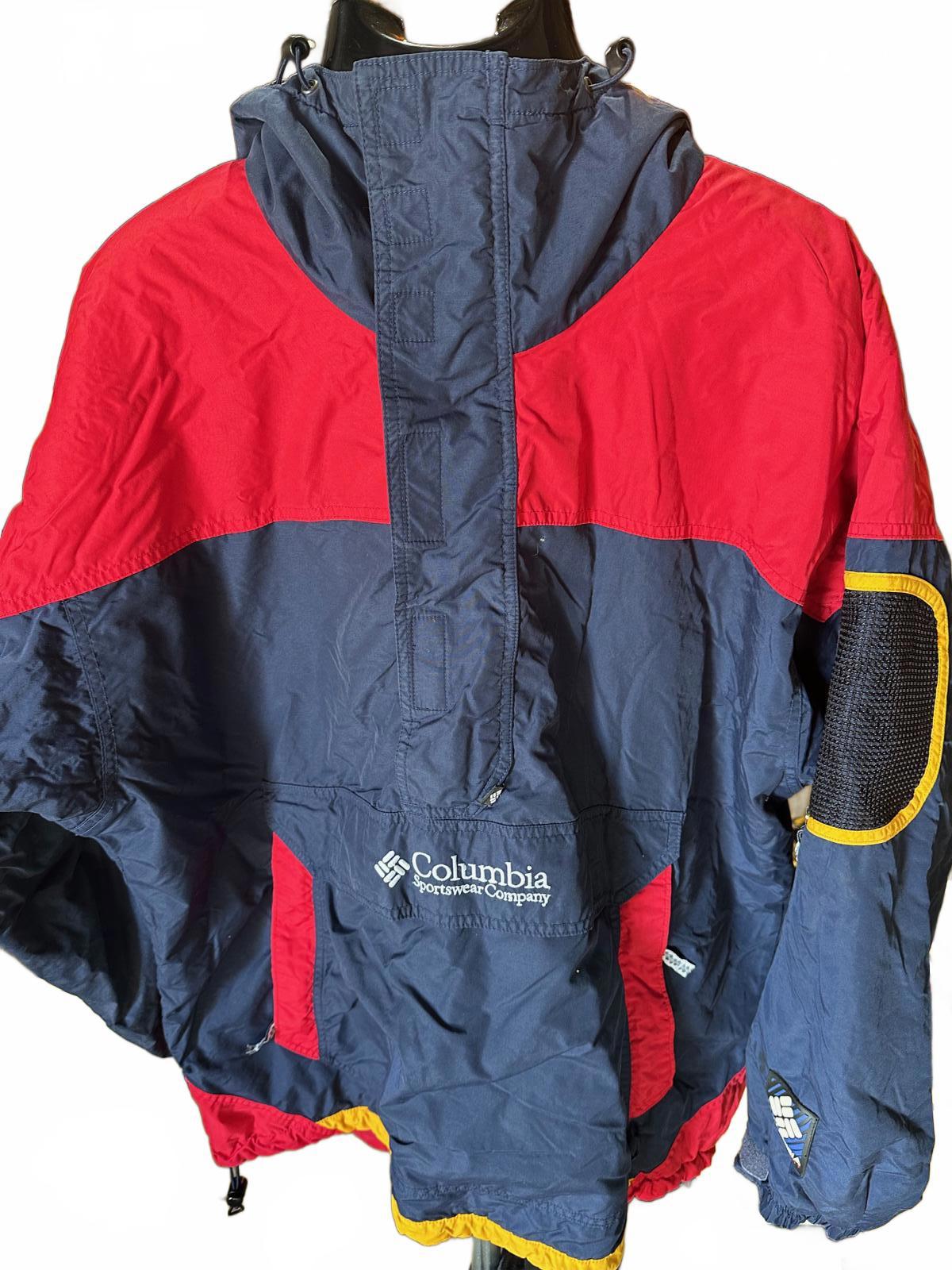 Vintage Columbia tri-color anorak jacket men’s L