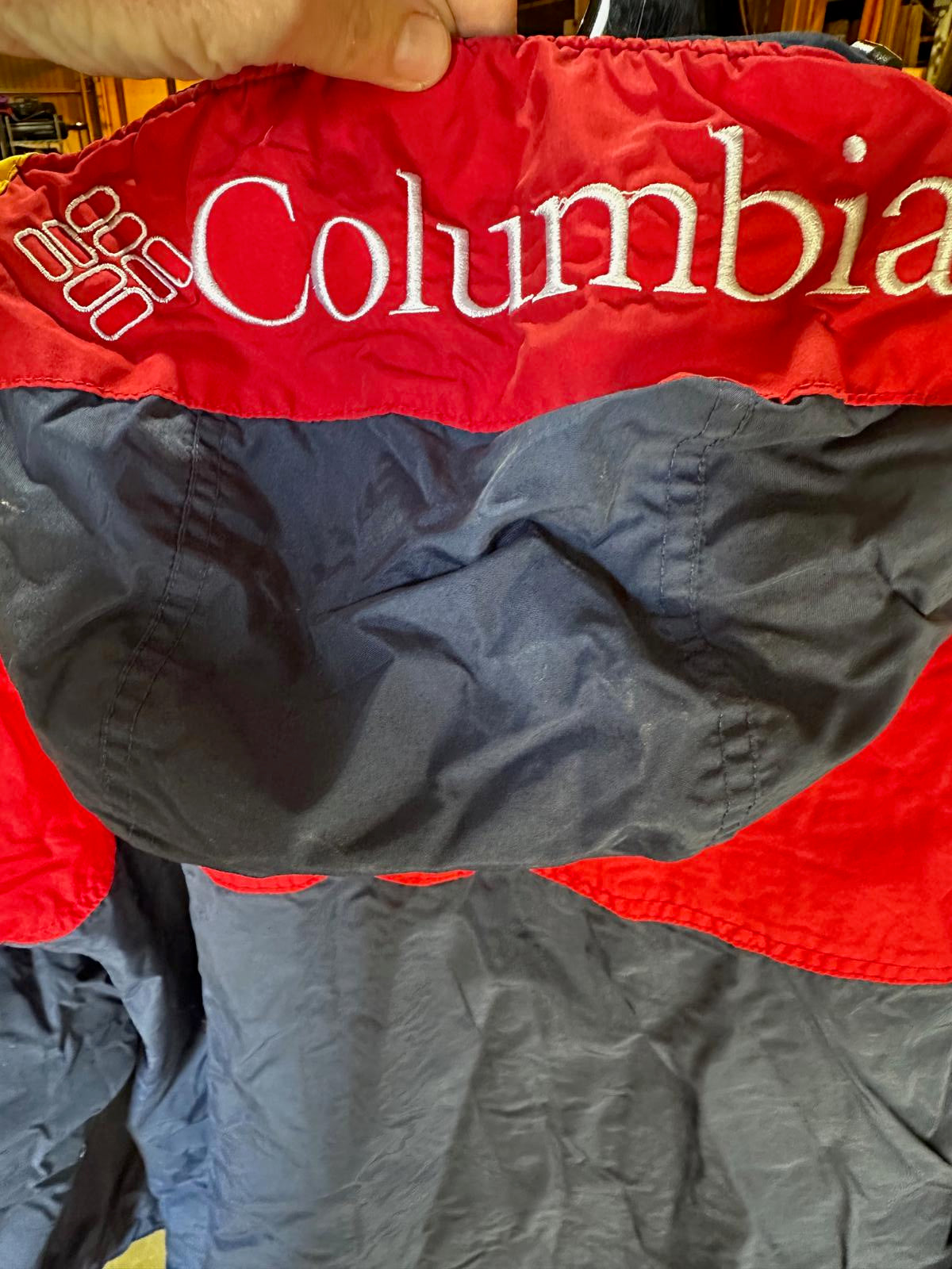 Vintage Columbia tri-color anorak jacket men’s L